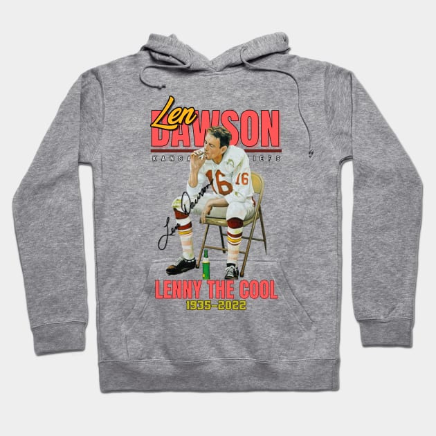 Len Dawson Aesthetic Tribute 〶 Hoodie by Terahertz'Cloth